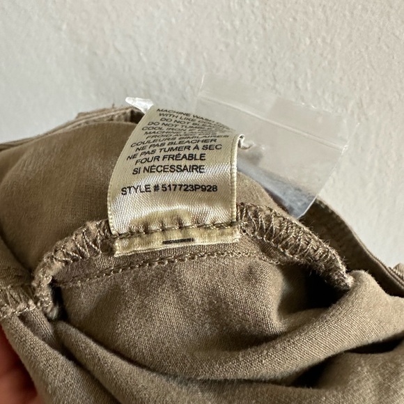 La Vie Rebecca Taylor Stretch Brushed Twill Army Green Relaxed Jogger size 29 - Picture 9 of 9